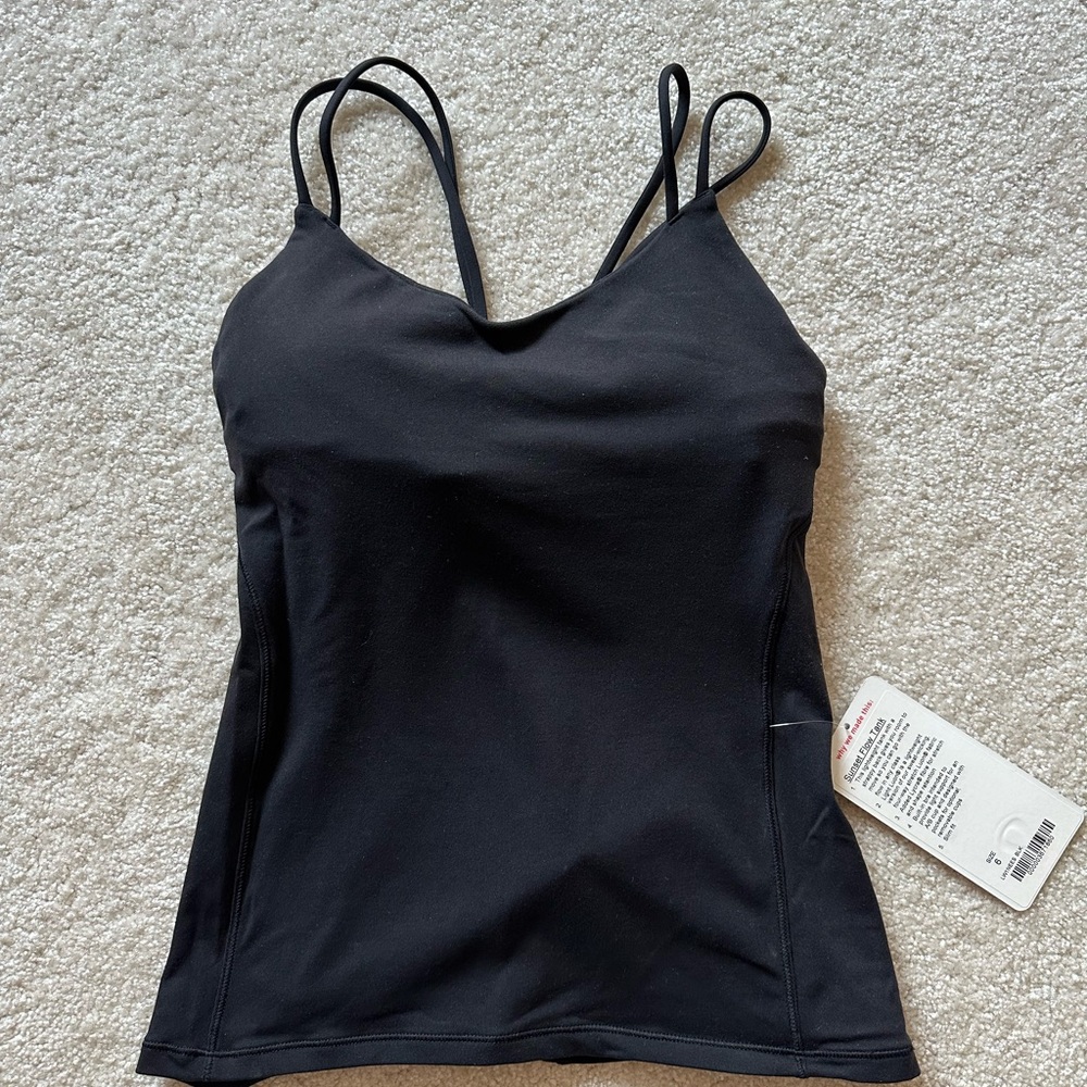 Lululemon Sunset Flow Tank Black Top NWT Size 6